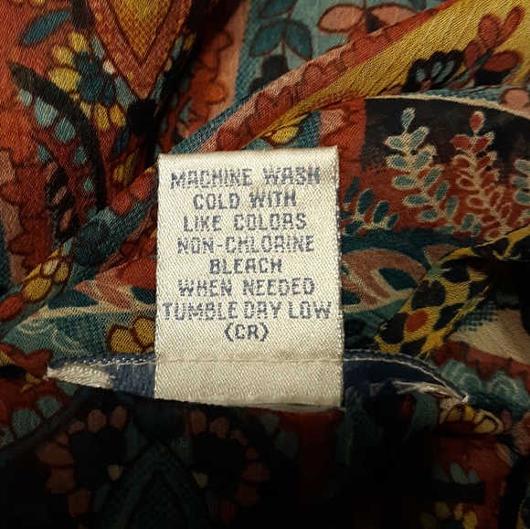 MAGGIE & MAX SHEER FALL BLOUSE/TUNIC, 2X - Picture 5 of 6